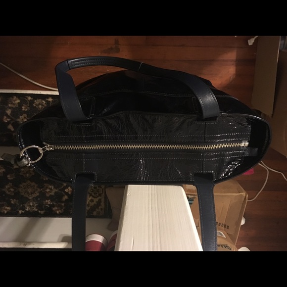 Coach Dark Blue Pleather Tote with Dotted C Design - Picture 9 of 9